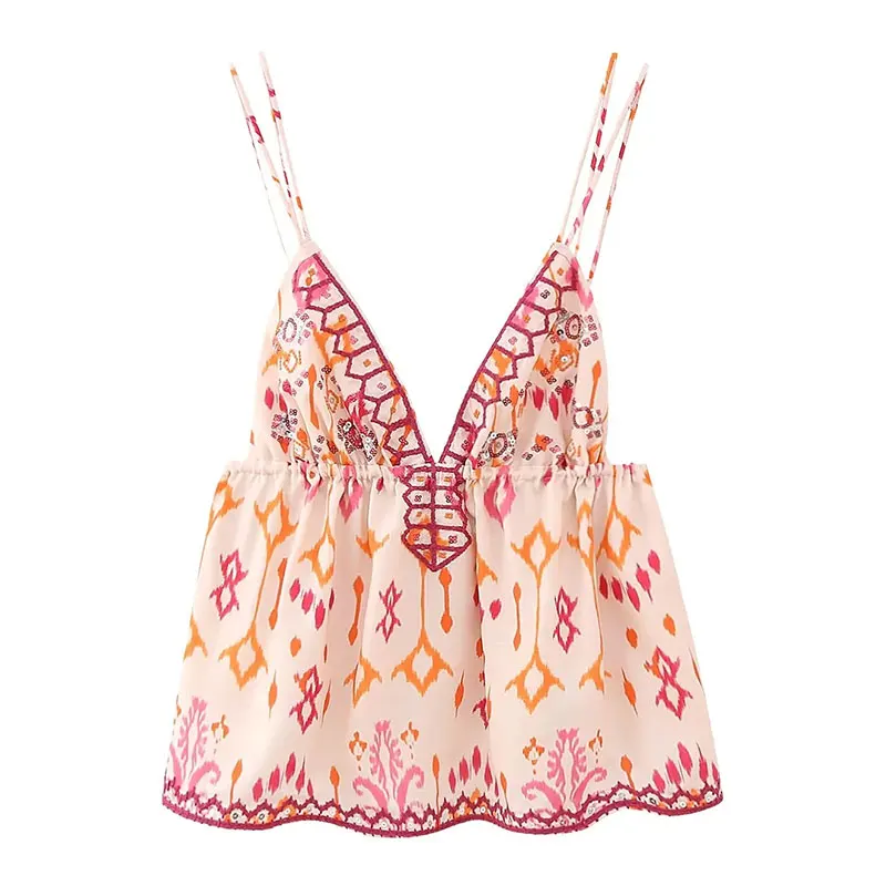 Top motif aztèque Bohème