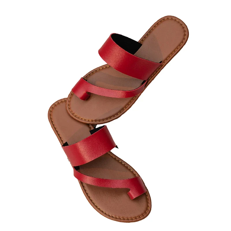 Sandales plates cuir Bohème