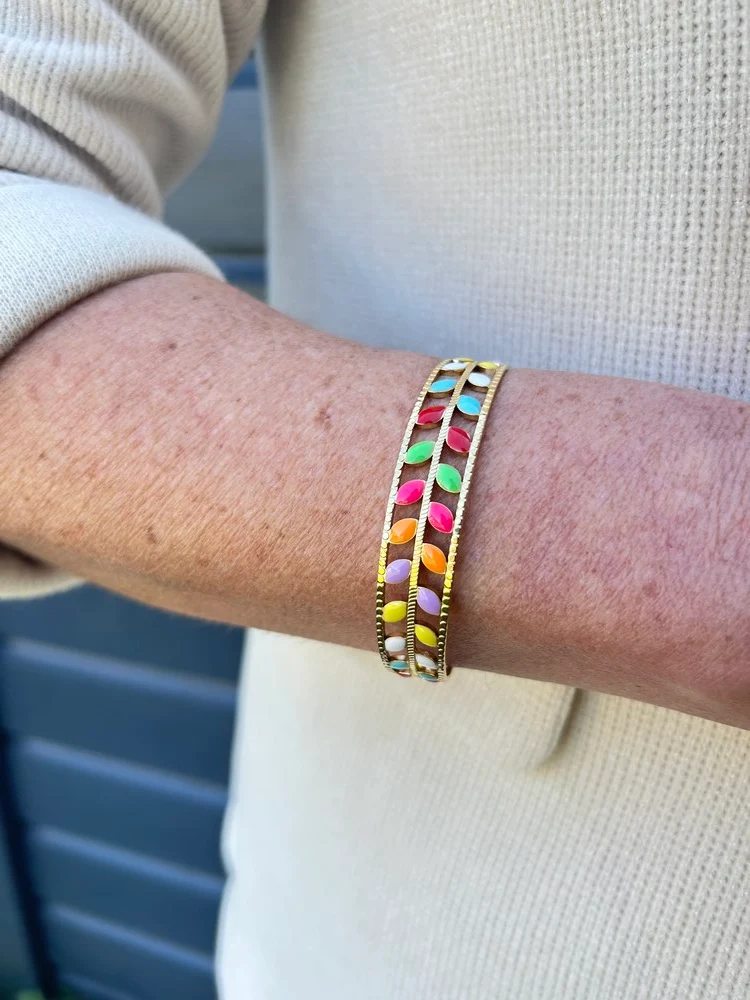 Bracelet manchette Tom bleu