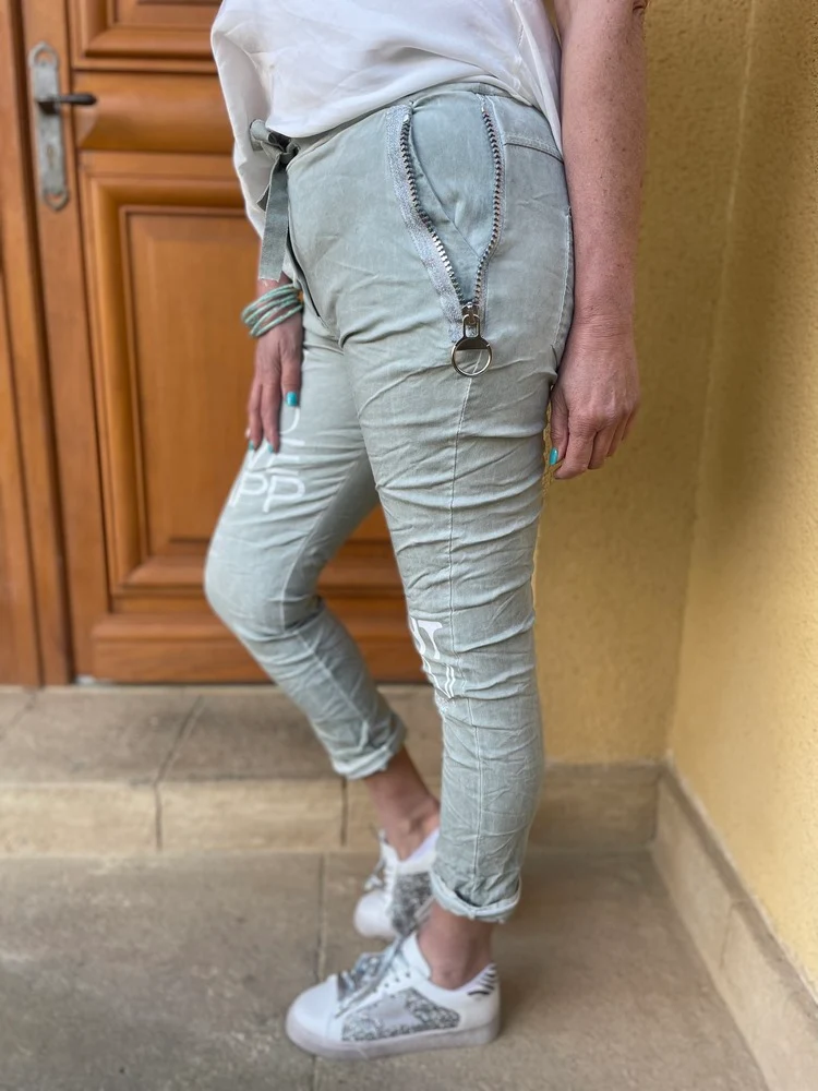 Pantalon How find love tilleul