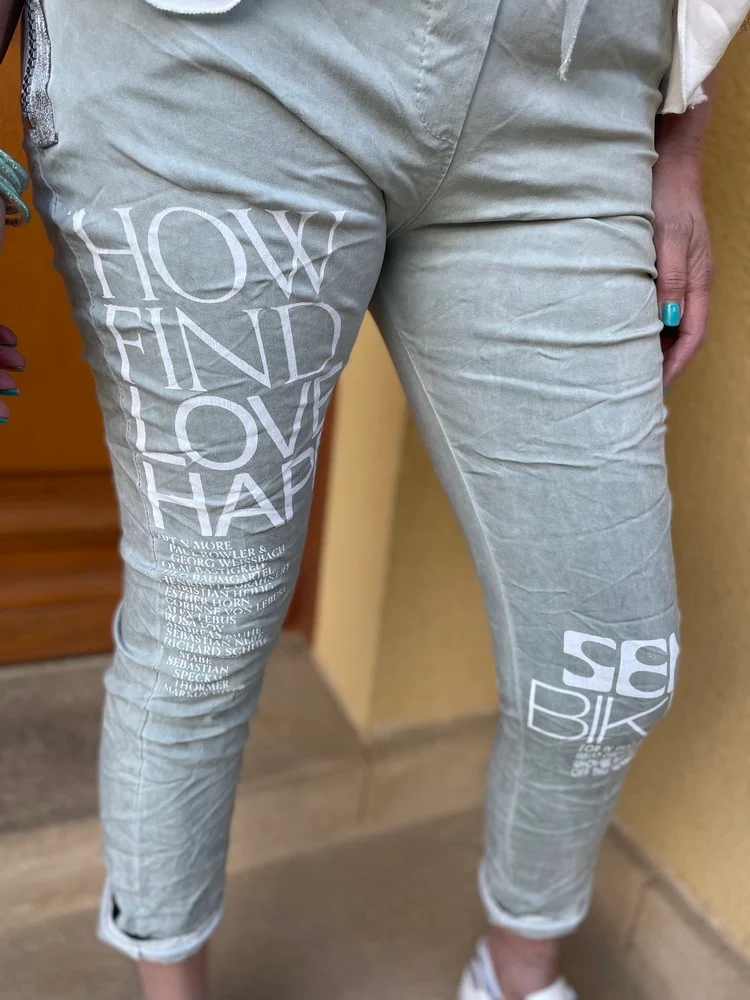 Pantalon How find love tilleul