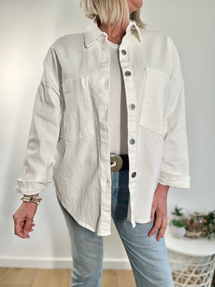 Blouson loose Fabio blanc