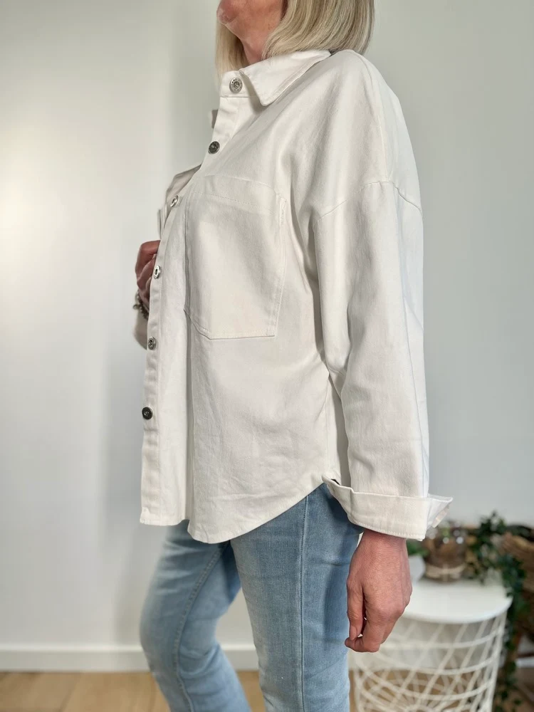 Blouson loose Fabio blanc