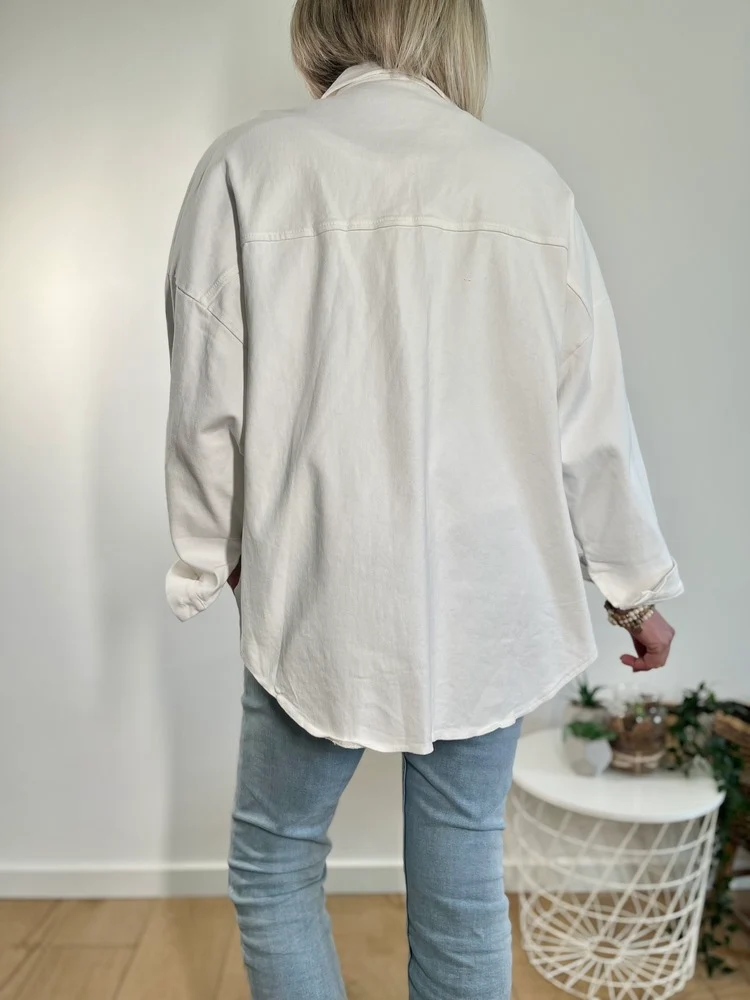 Blouson loose Fabio blanc