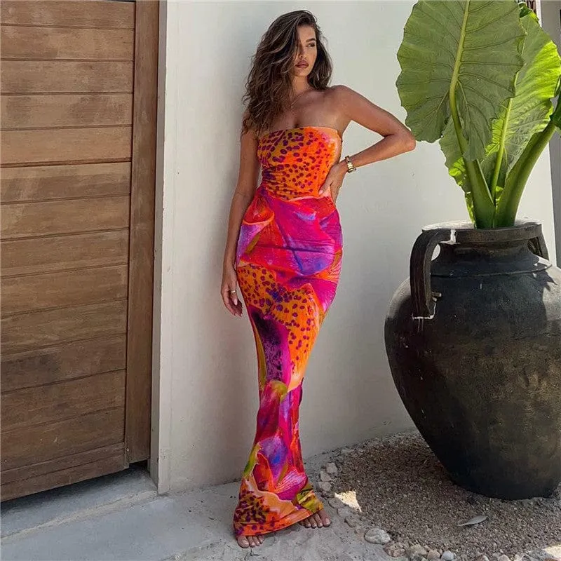 Robe de cocktail sexy longue épaules dénudées