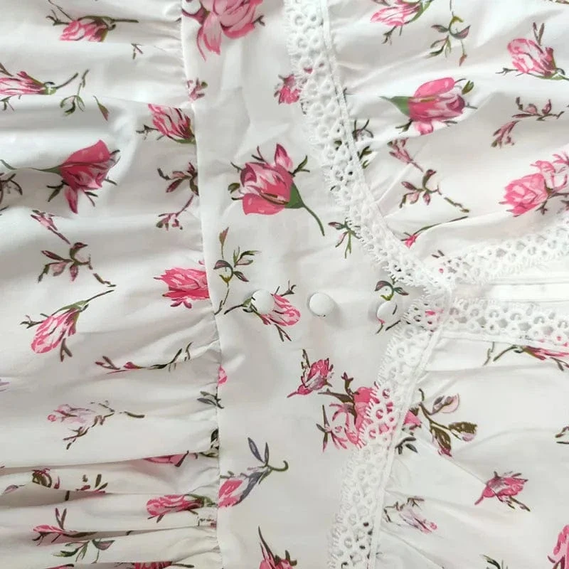 Robe invitée mariage fleurie courte