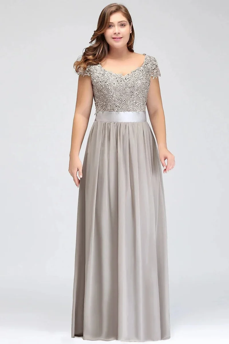 Robe de soirée longue haut en dentelle