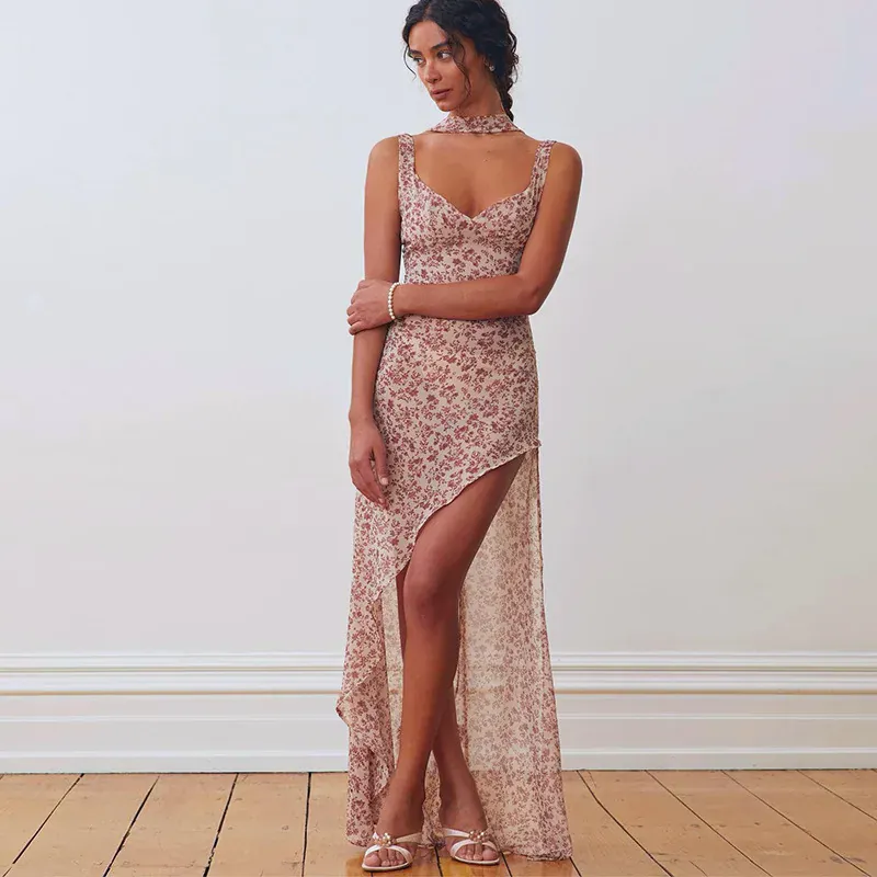 Robe été bohème longue dos nu