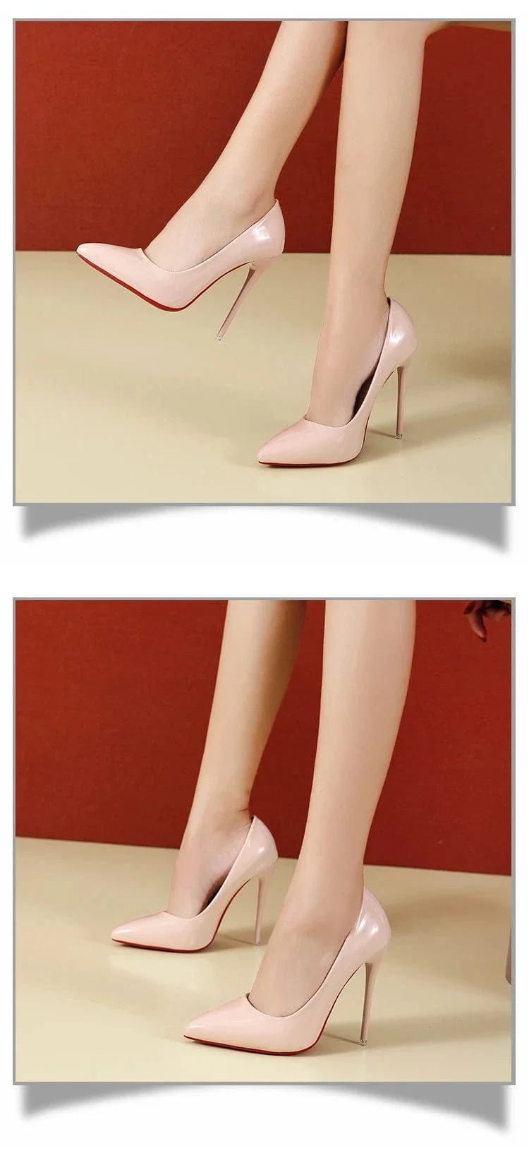 Talons aiguilles rose poudré