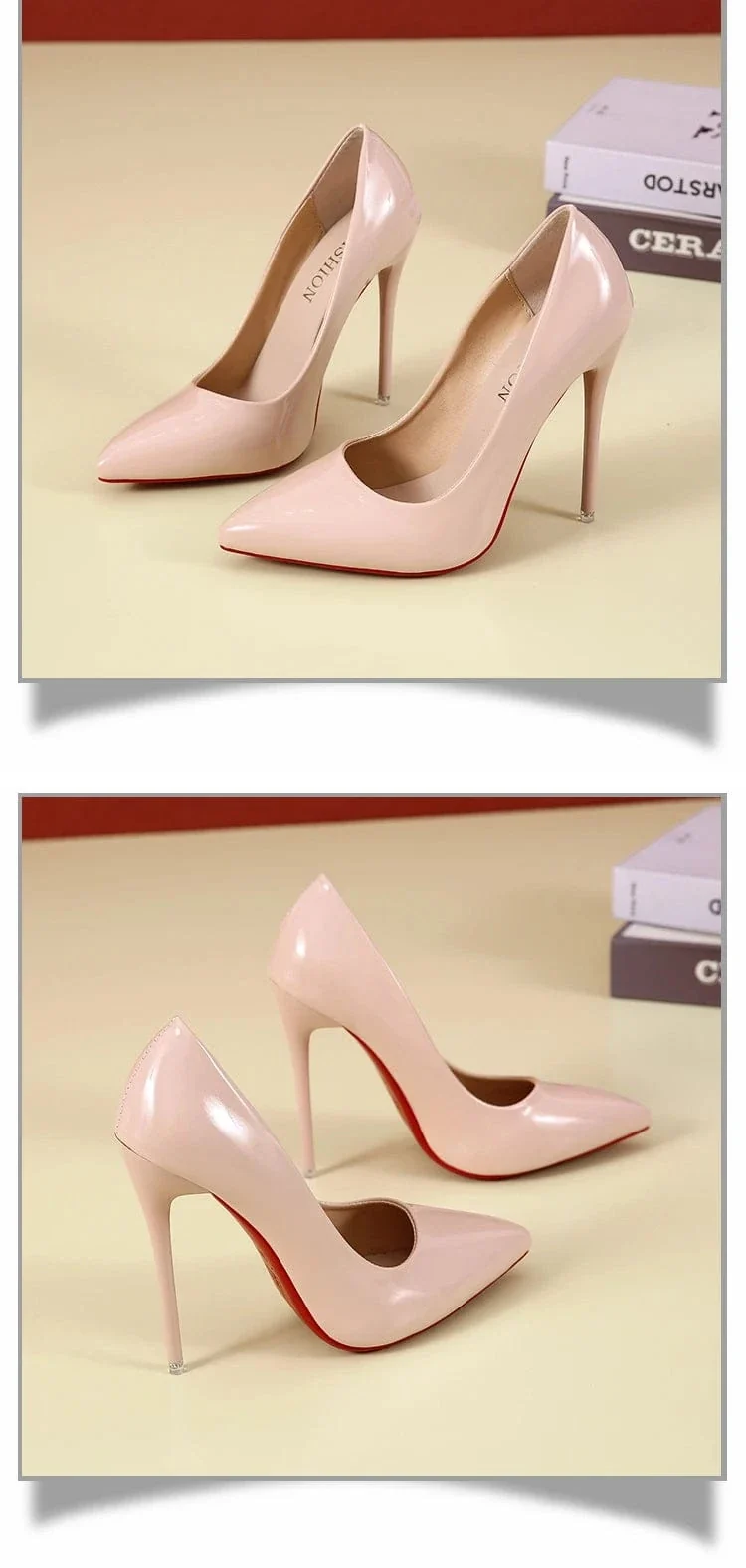 Talons aiguilles rose poudré
