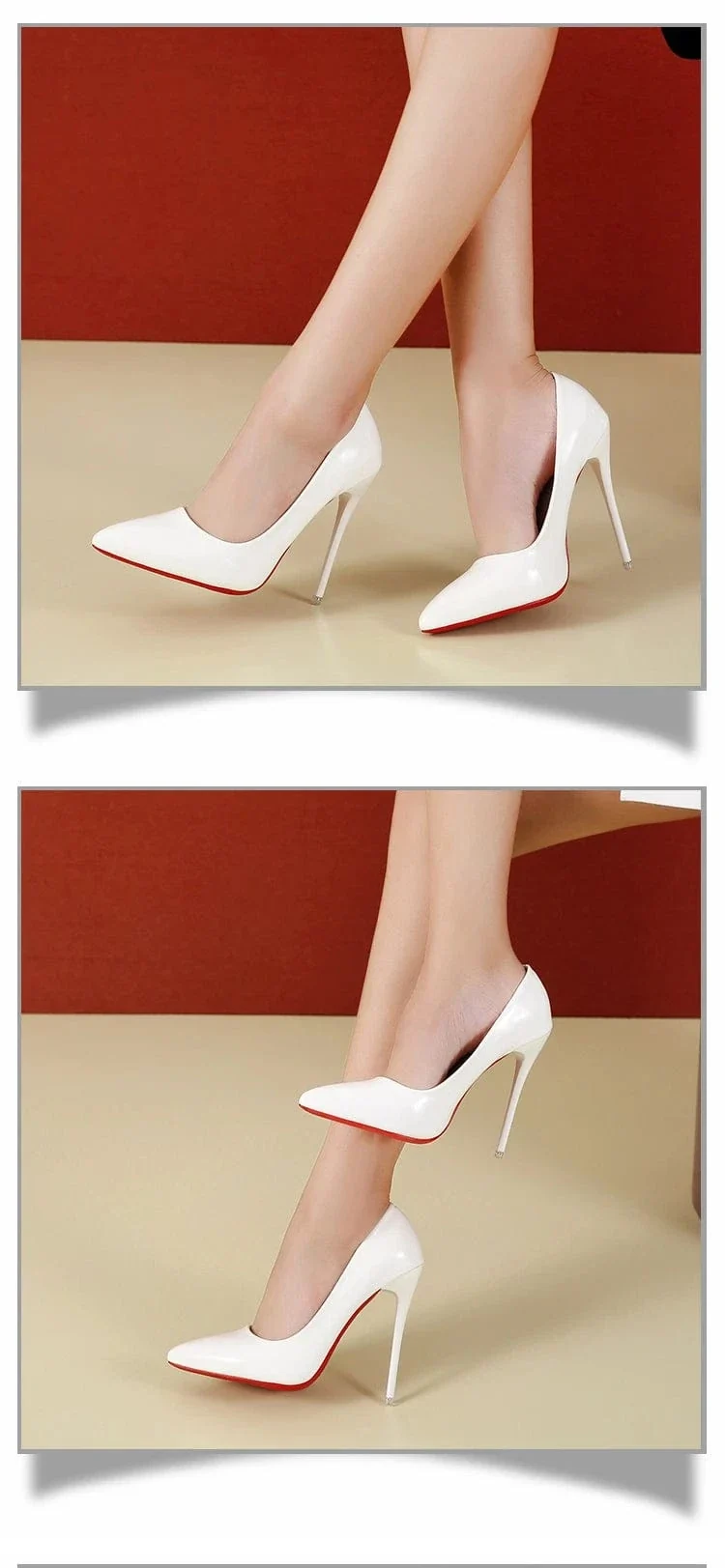 Talons aiguilles blancs