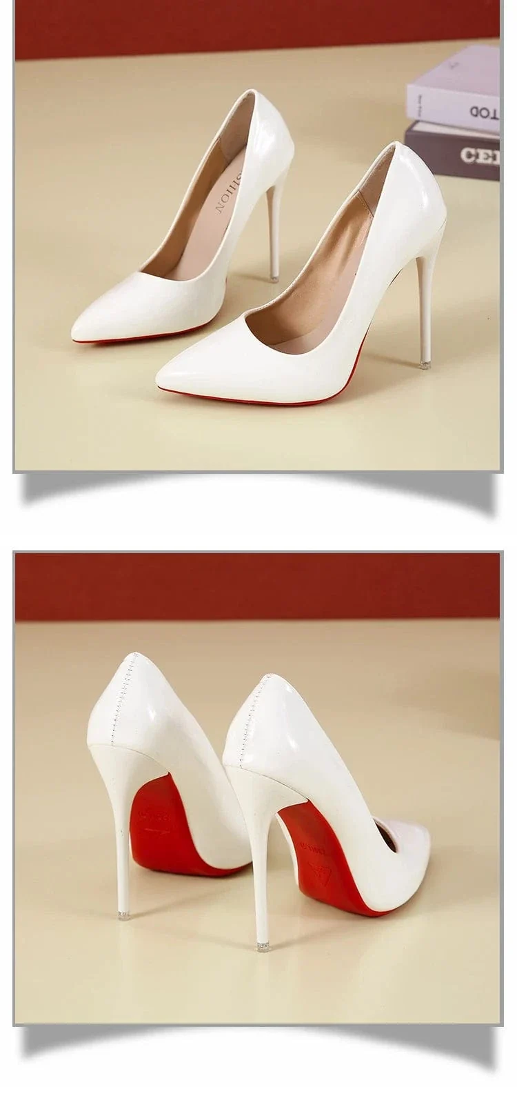 Talons aiguilles blancs