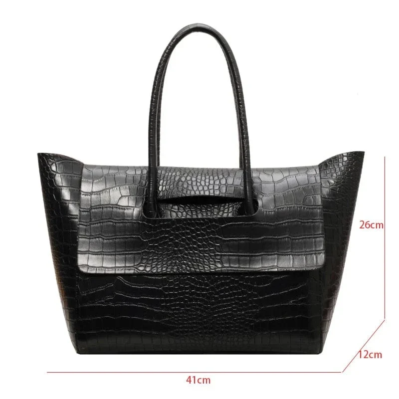 Sac à main crocodile noir
