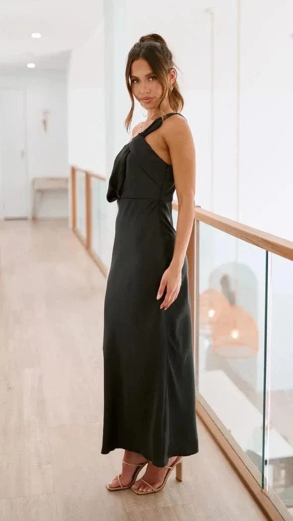 Robe invitée mariage chic asymétrique midi