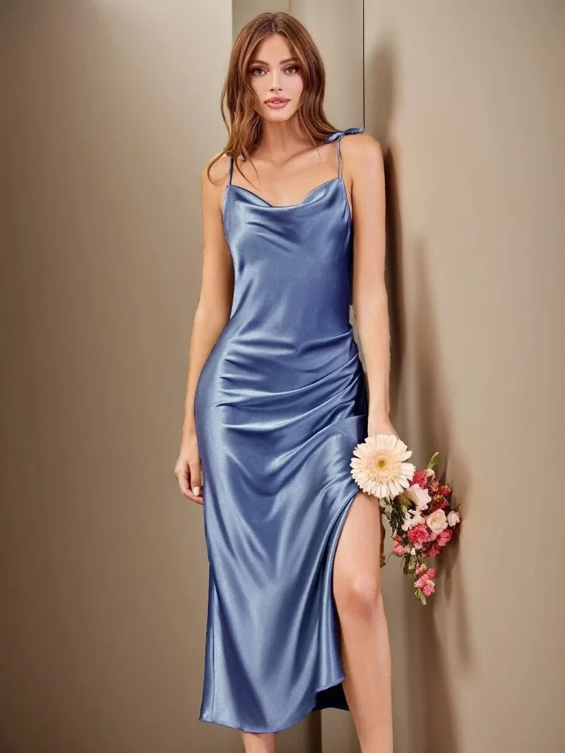 Robe demoiselle d'honneur chic midi