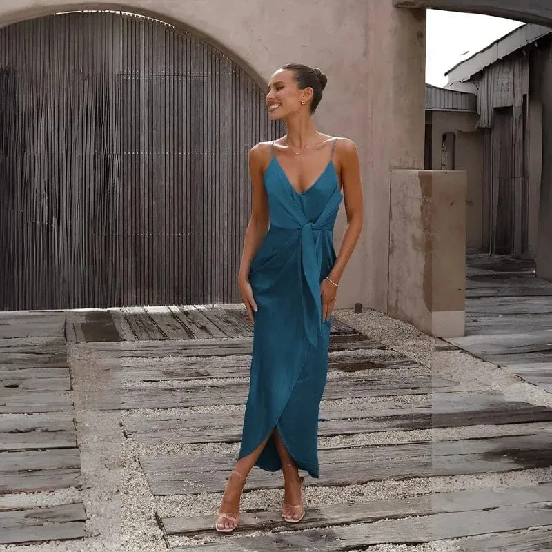 Robe invitée de mariage satinée