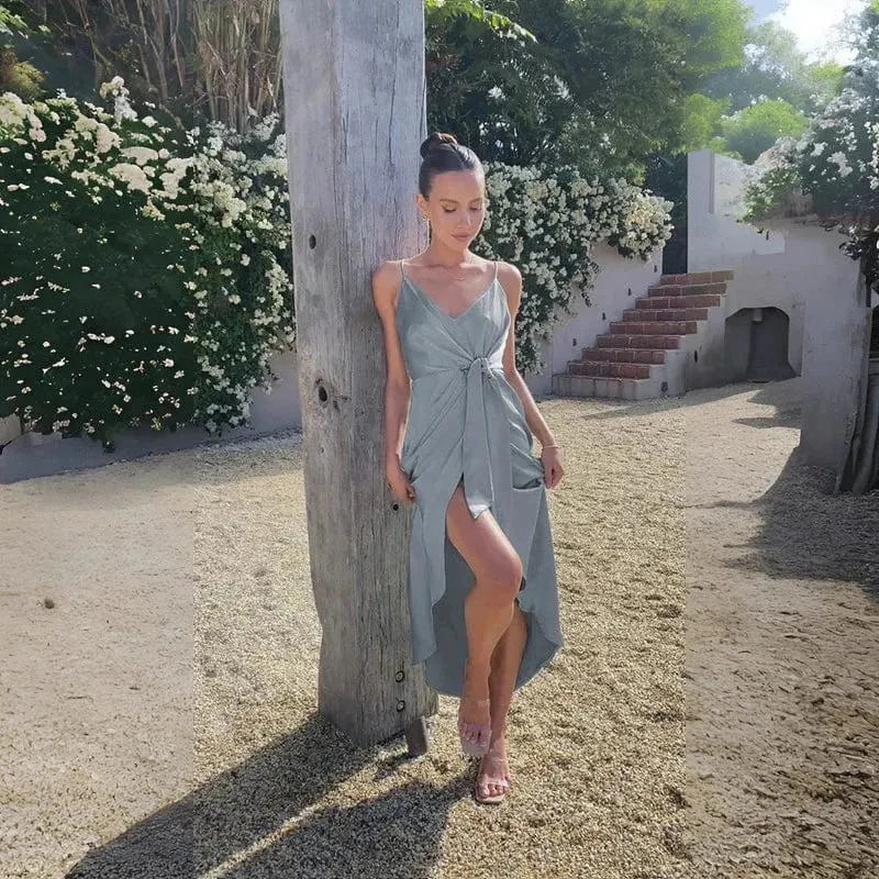 Robe invitée de mariage satinée