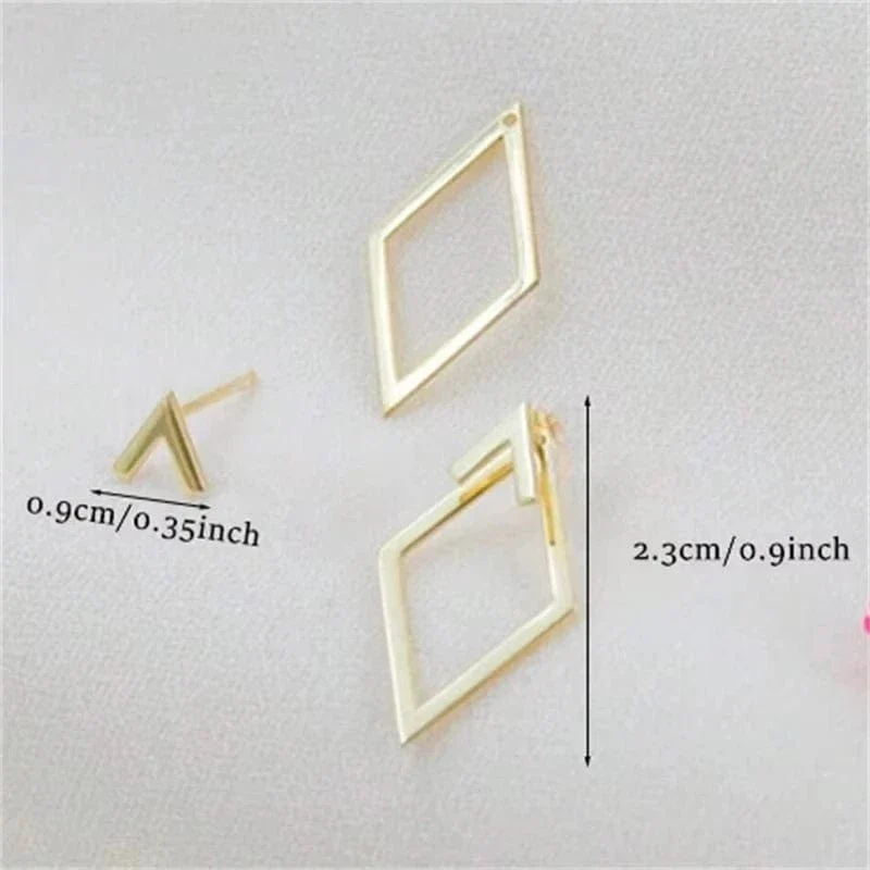 Boucles d'oreilles losange or