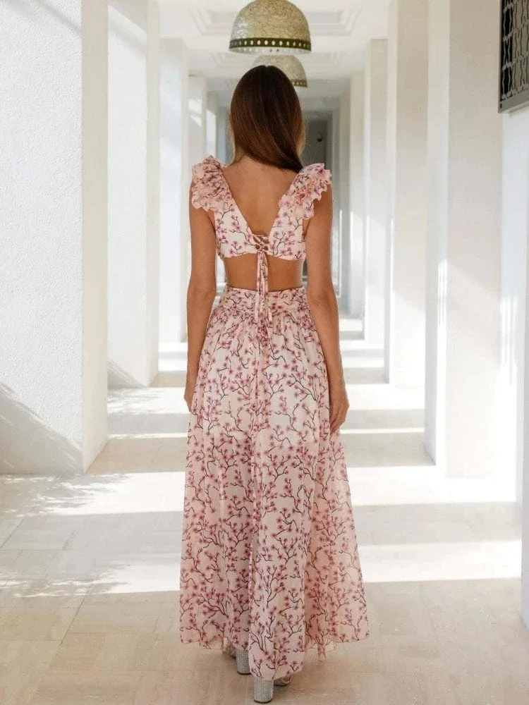 Robe invitée mariage bohème sexy longue