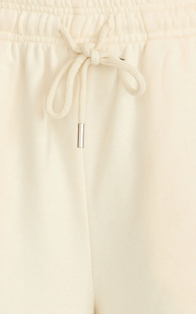 Selene Pants - Tie Waist Sweatpants in Cream