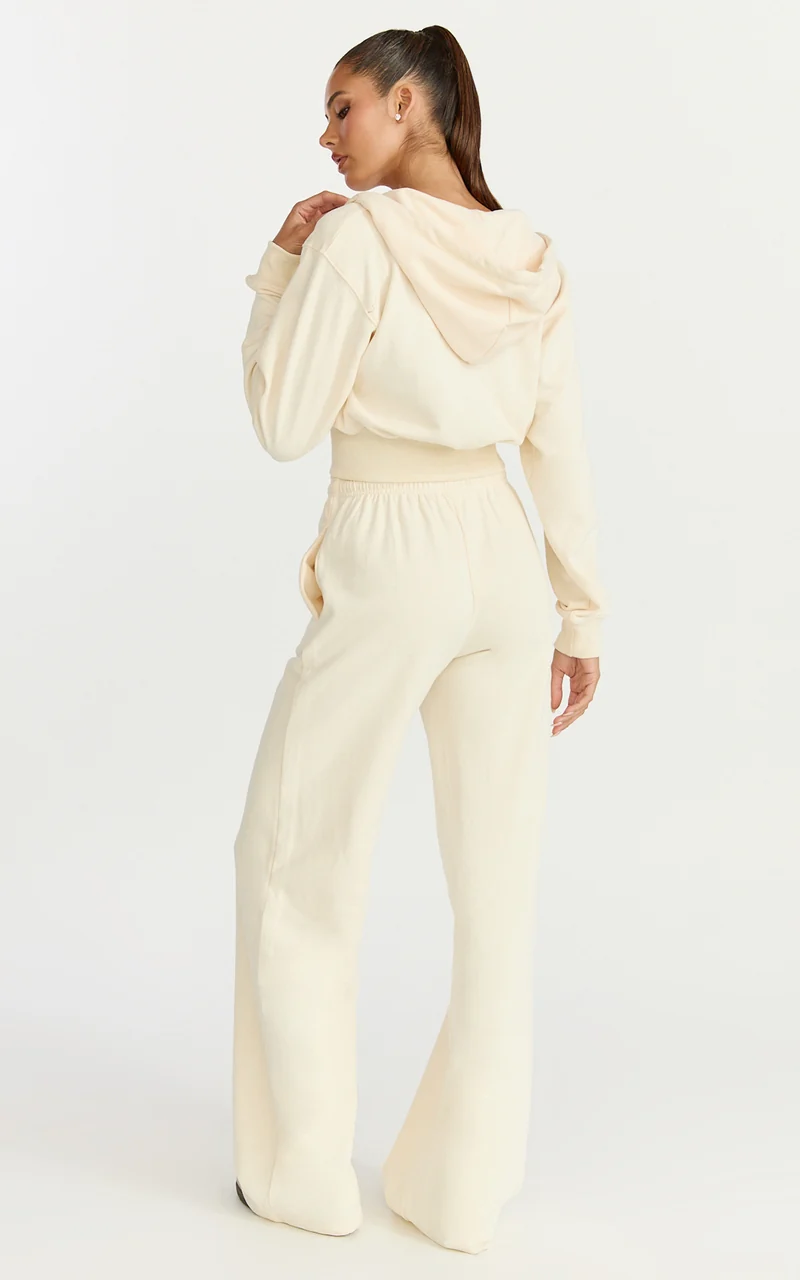 Selene Hoodie - Zip Through Hoodie in Cream