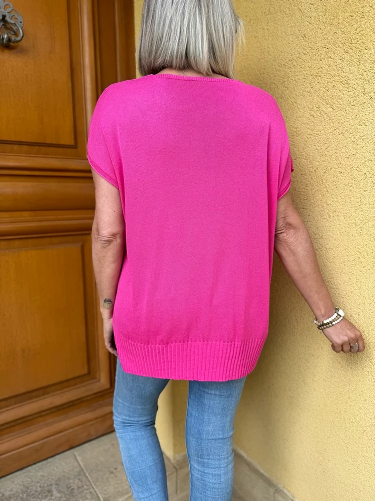 Teeshirt méga loose Gino fuchsia