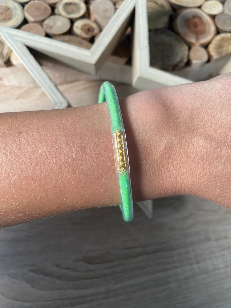 Bracelet Jonc Bouddhiste vert