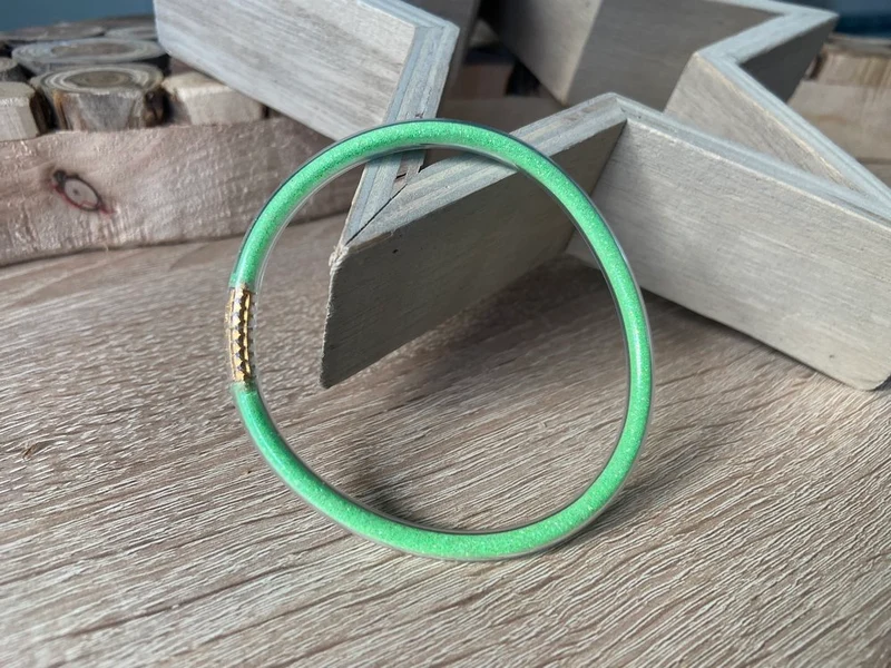 Bracelet Jonc Bouddhiste vert