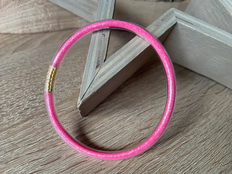 Bracelet Jonc Bouddhiste rose