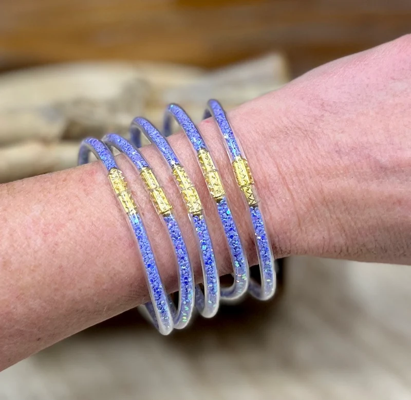 Bracelet Jonc Bouddhiste lilas