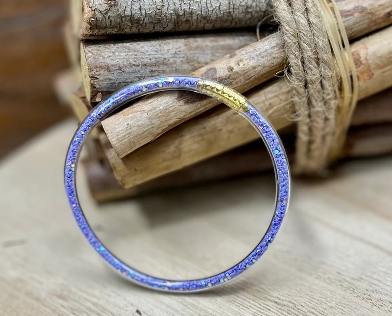 Bracelet Jonc Bouddhiste lilas