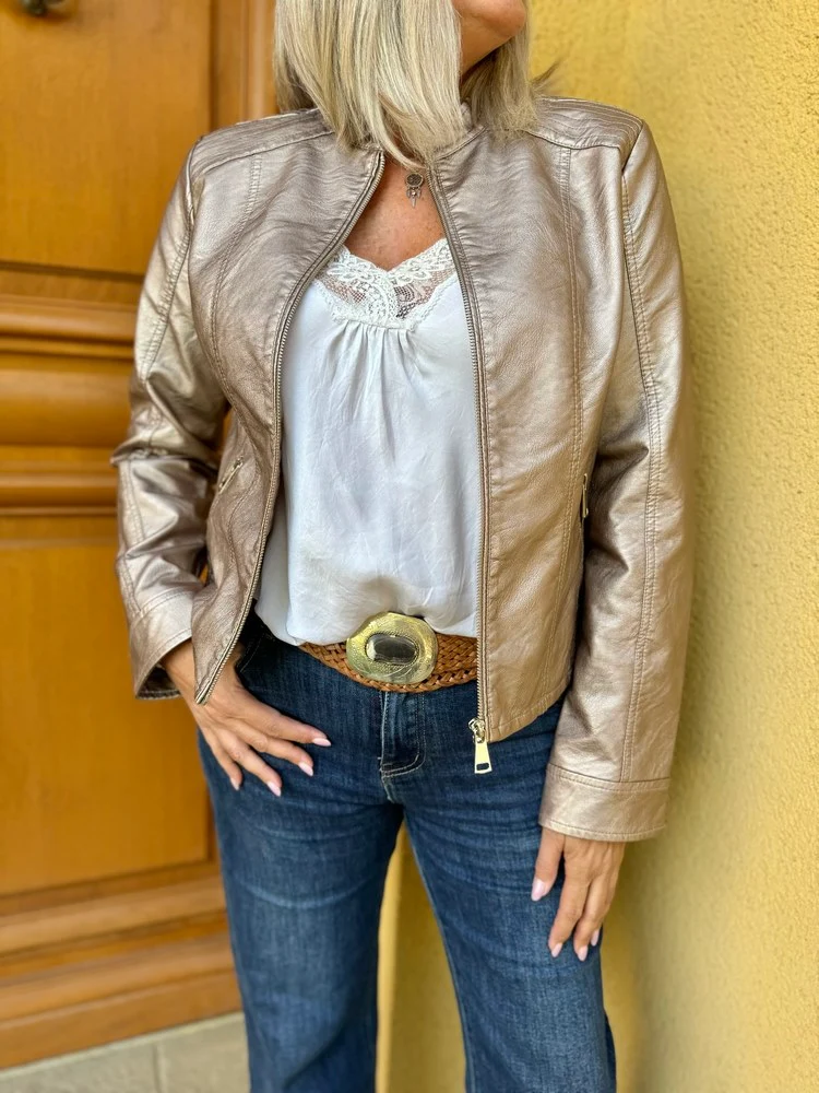 Blouson simili Tom bronze