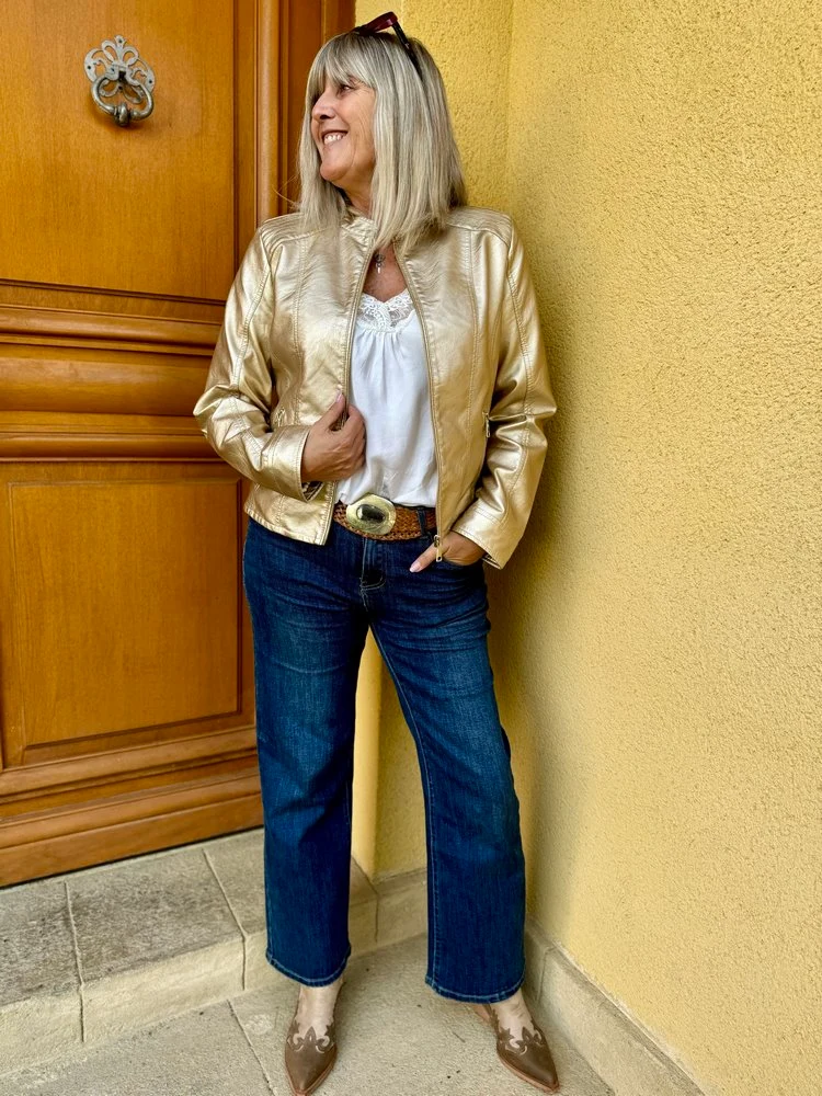Blouson simili Tom doré