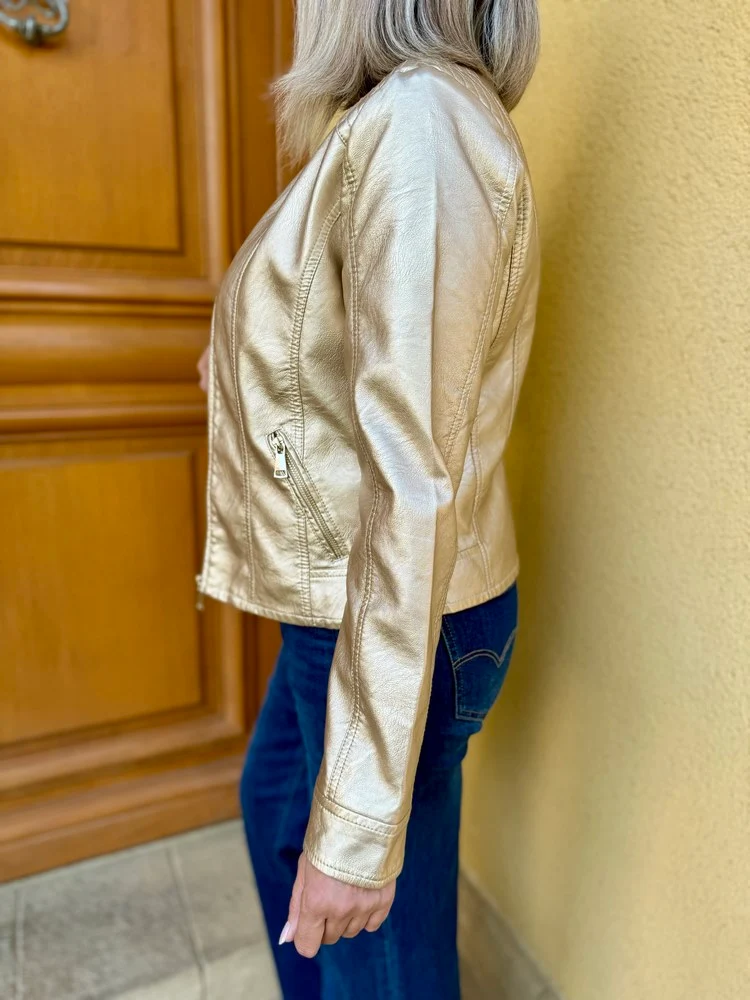 Blouson simili Tom doré