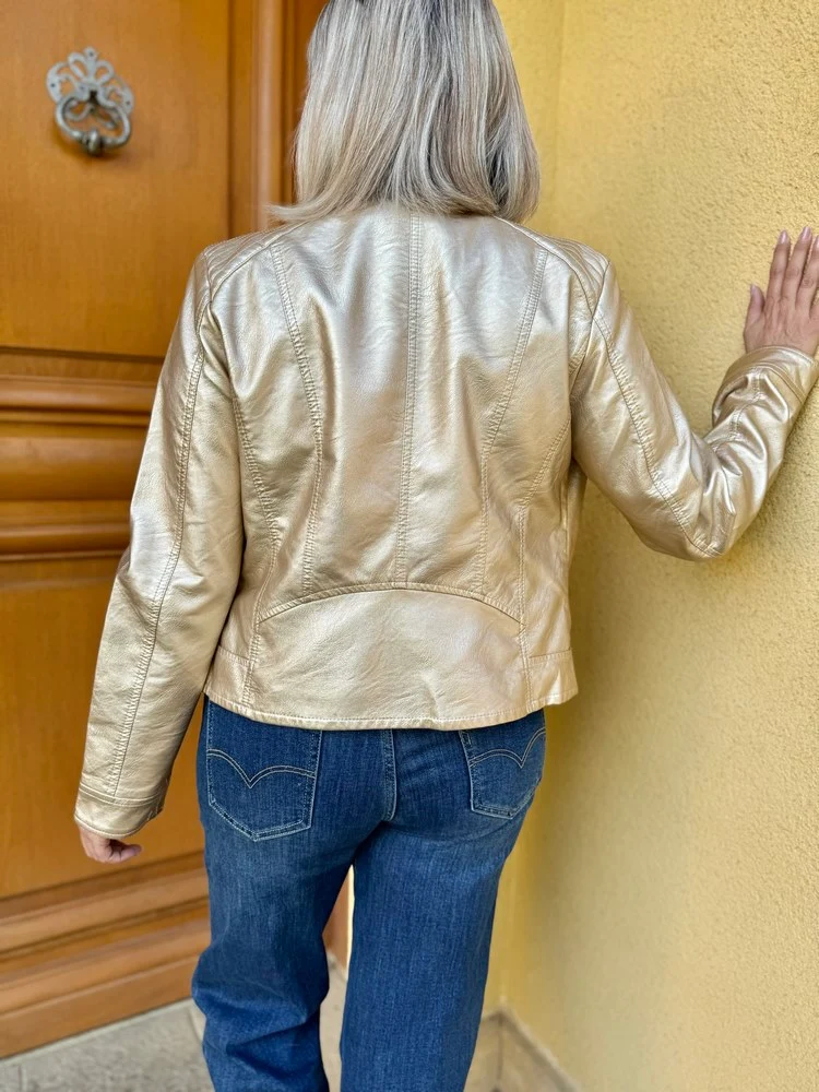 Blouson simili Tom doré