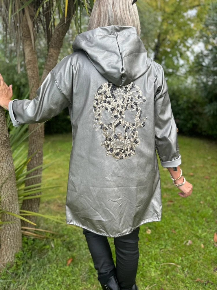 Veste simili Skull gris