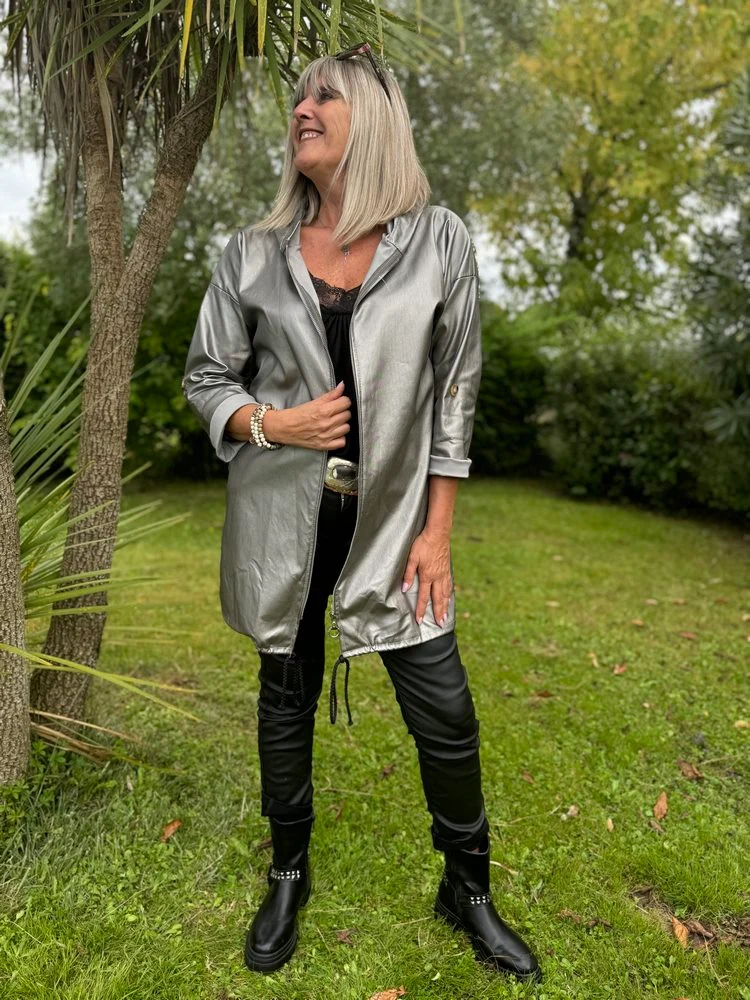 Veste simili Skull gris