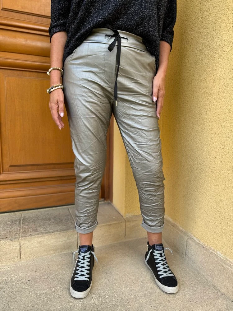 Pantalon CARLO simili gris