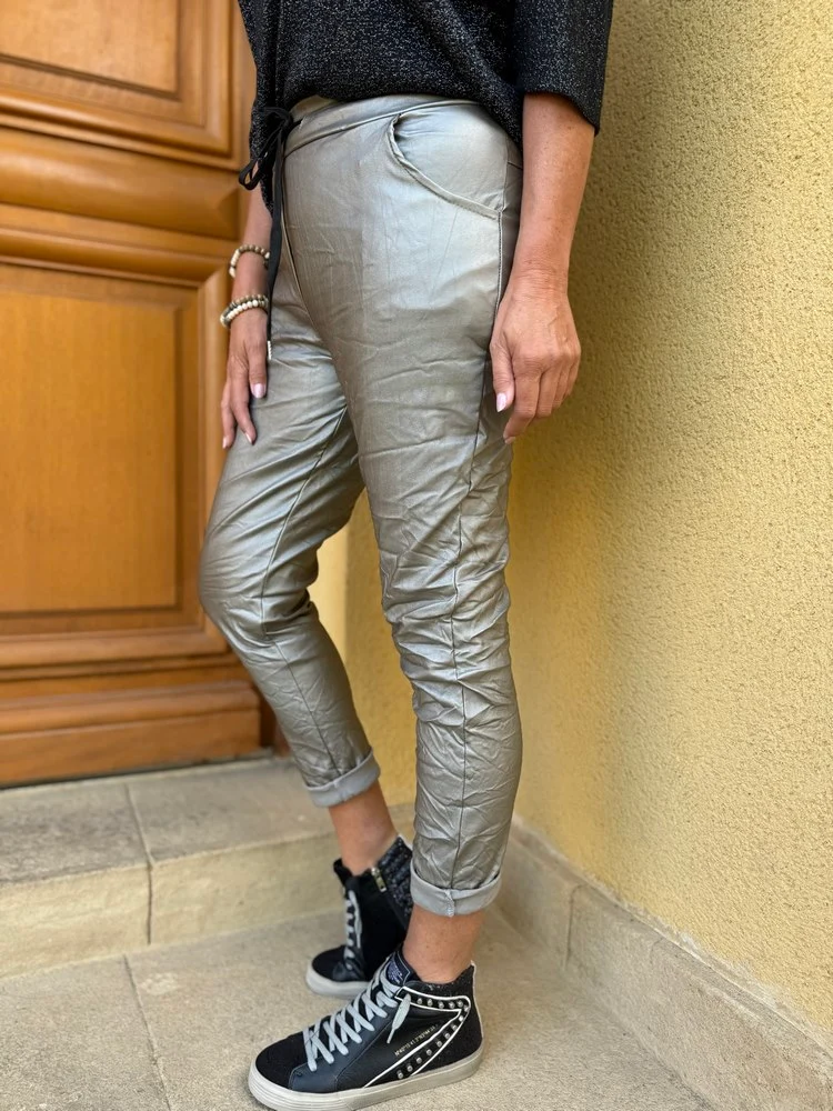 Pantalon CARLO simili gris