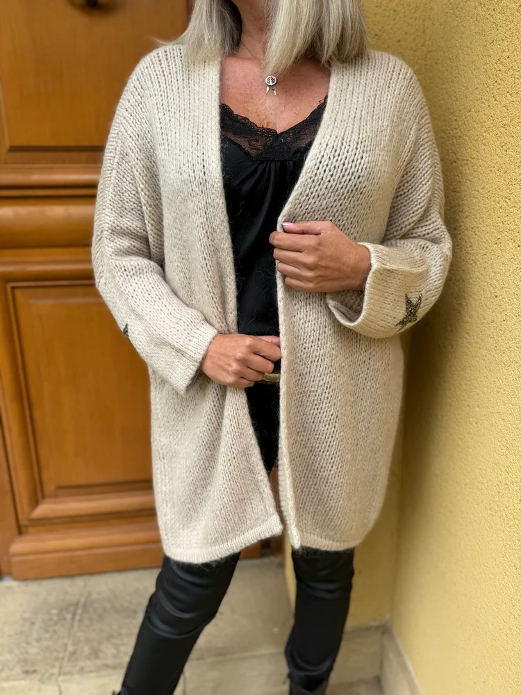 Gilet méga loose Georgio beige