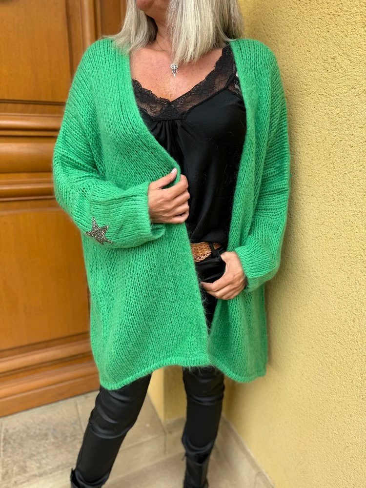 Gilet méga loose Georgio vert brésil