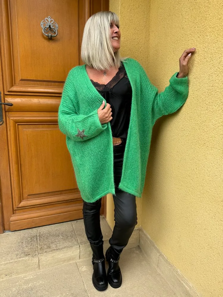 Gilet méga loose Georgio vert brésil