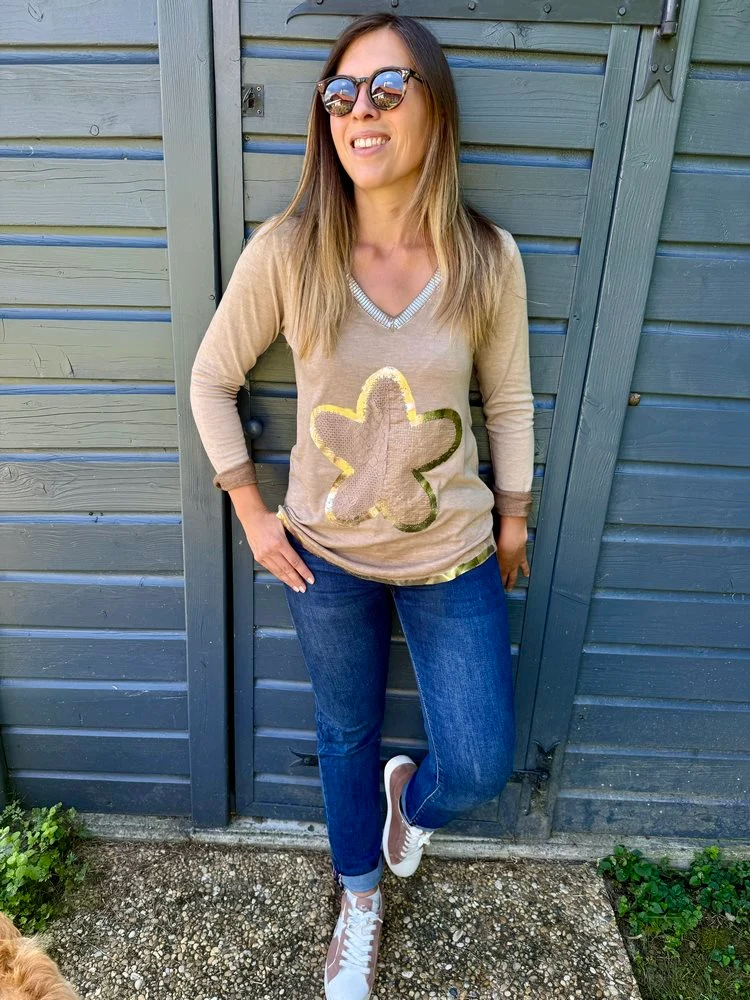 Teeshirt manches longues Tomy camel