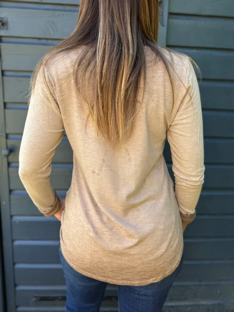 Teeshirt manches longues Tomy camel