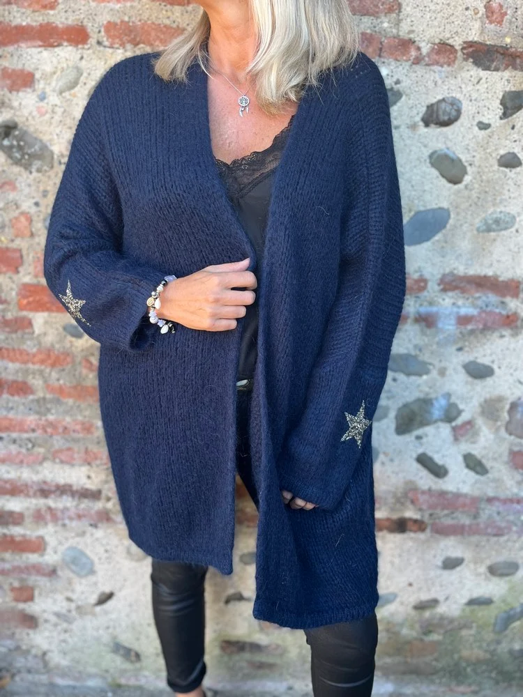Gilet méga loose Georgio bleu marine