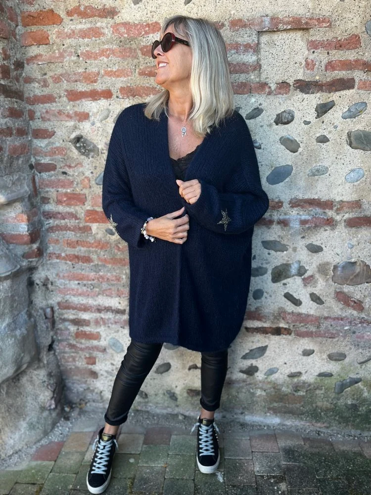 Gilet méga loose Georgio bleu marine