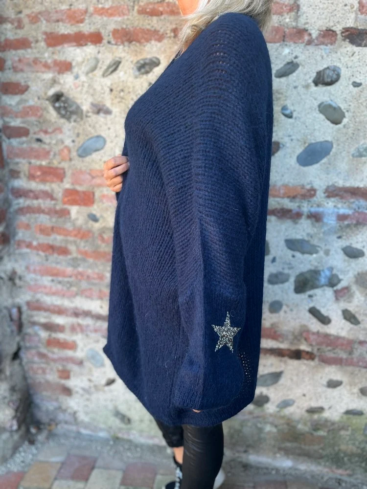 Gilet méga loose Georgio bleu marine