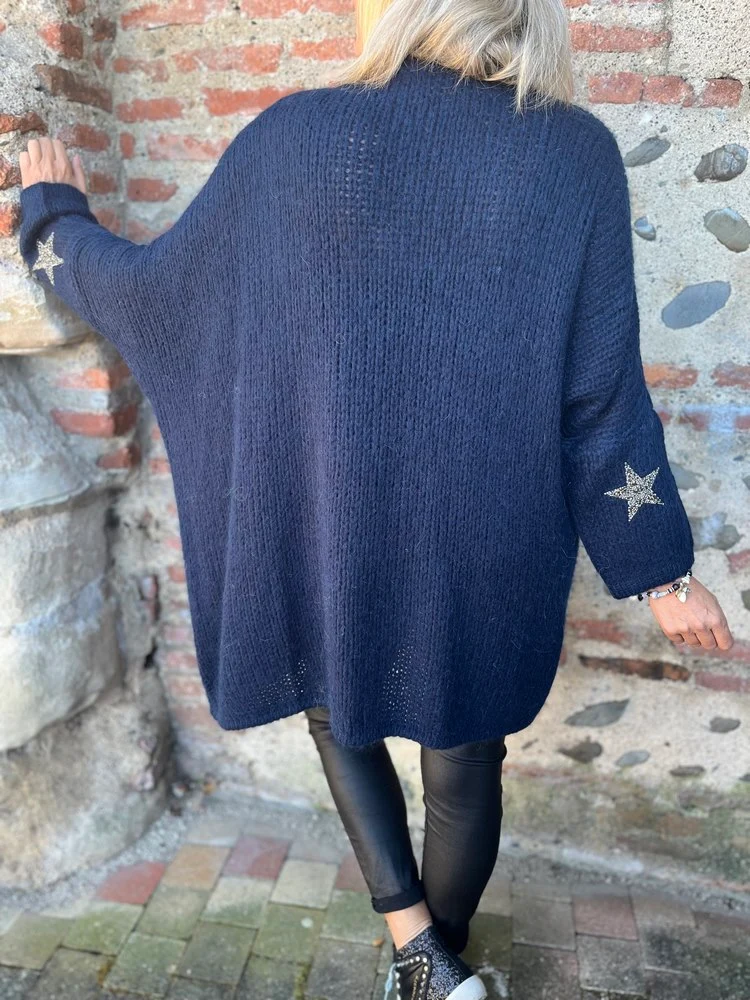 Gilet méga loose Georgio bleu marine