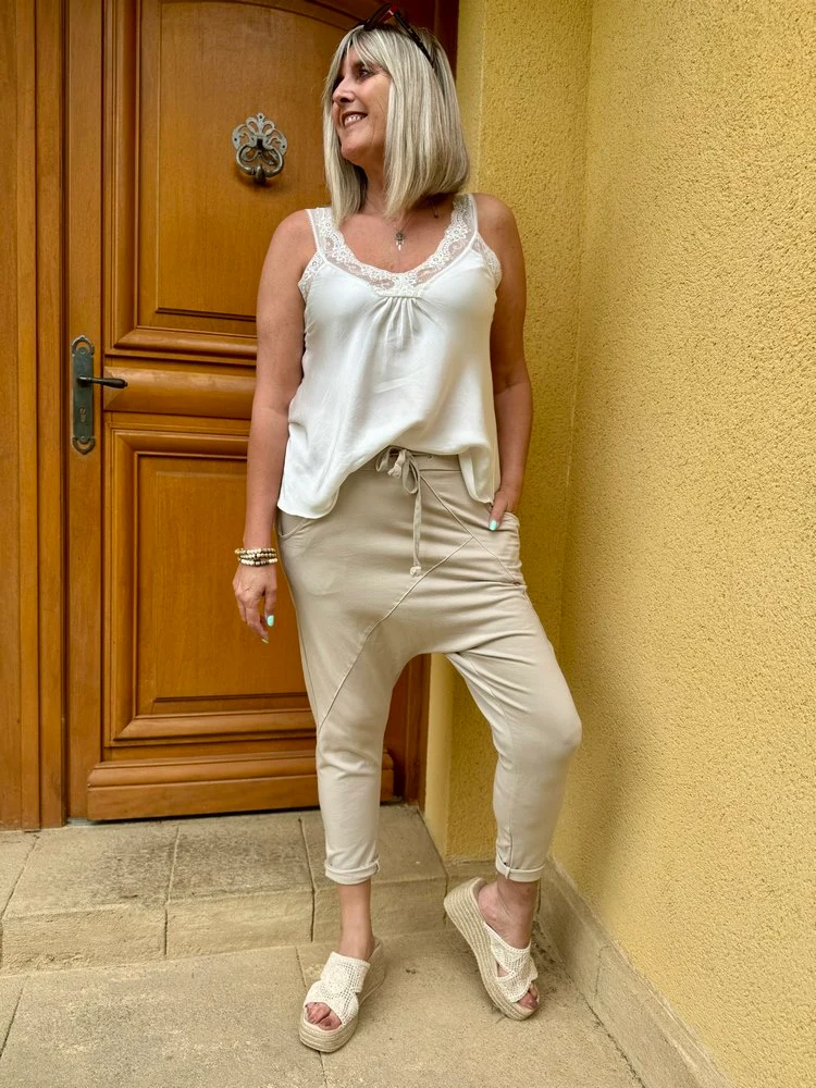 Jogg sarouel Théo beige