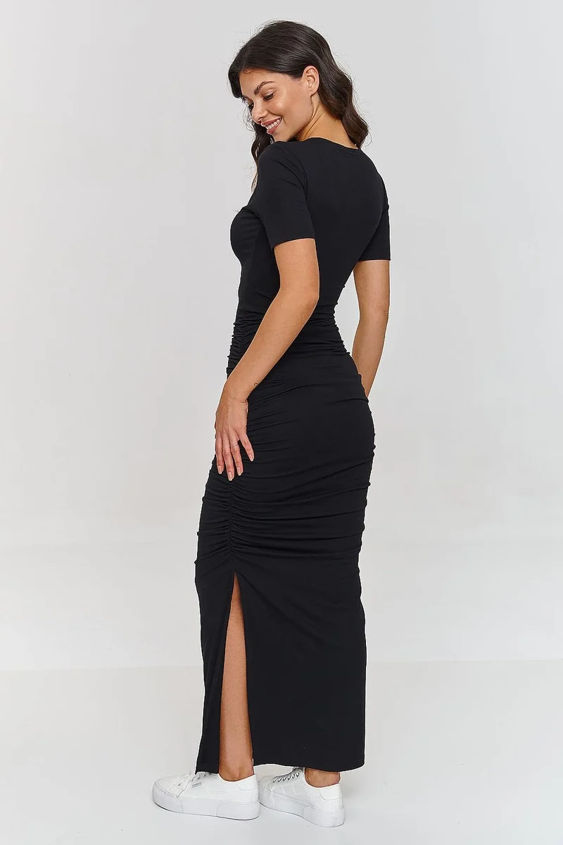 Robe T-shirt moulante longue